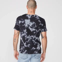 MONROW Tie Dye Relaxed Crew FADEDBLACK Sale